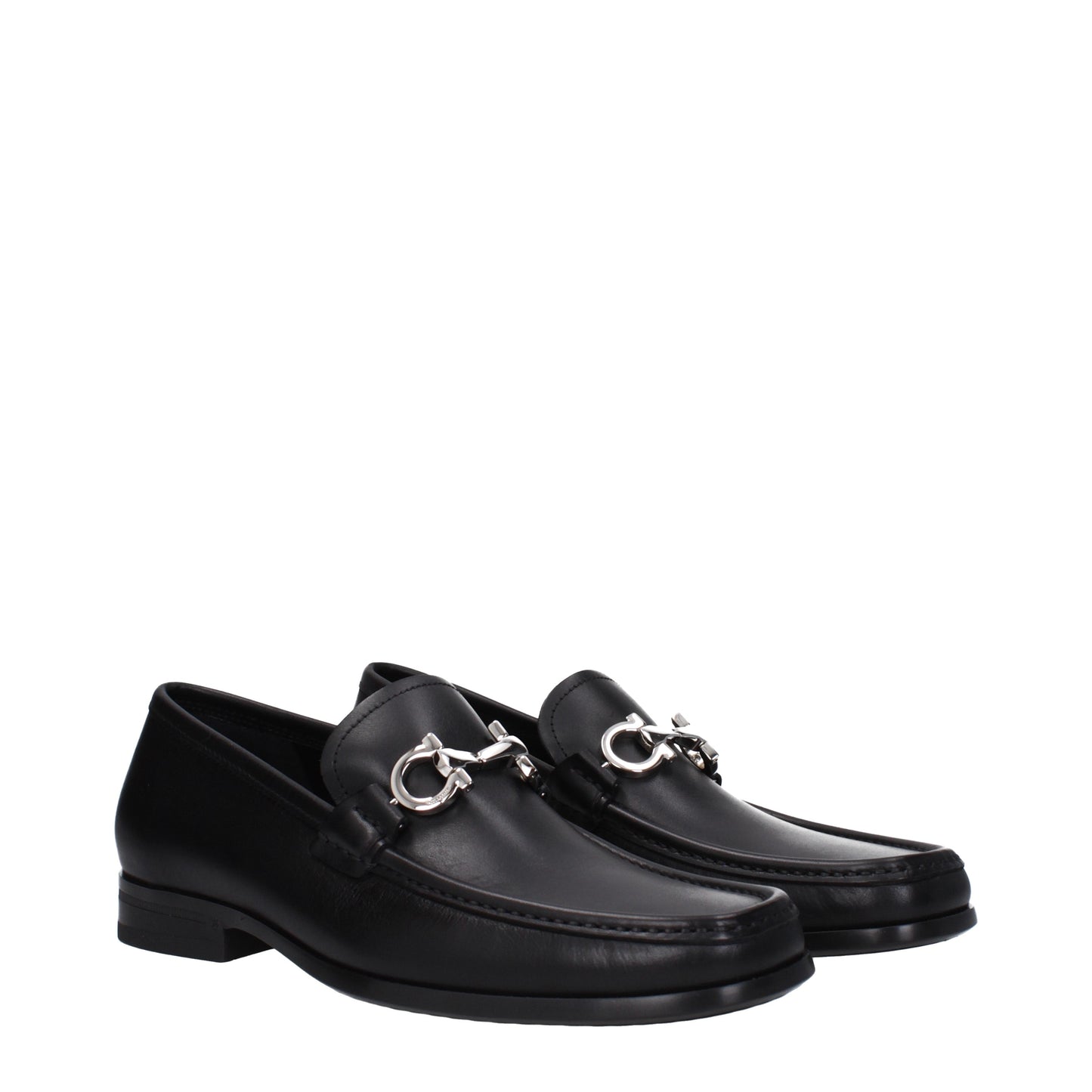 Salvatore Ferragamo Men's Loafers in Leather Black