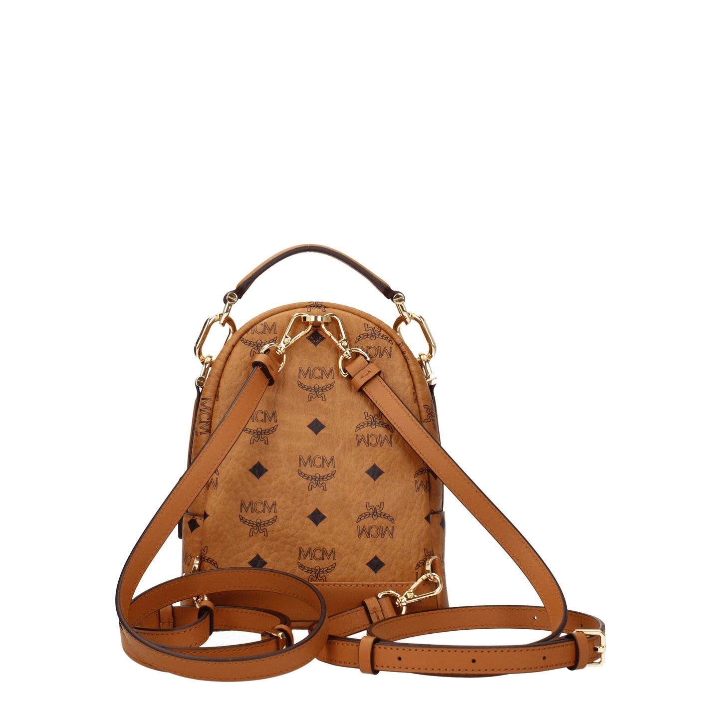 MCM Backpacks and Bumbags Women Leather Brown/Cognac