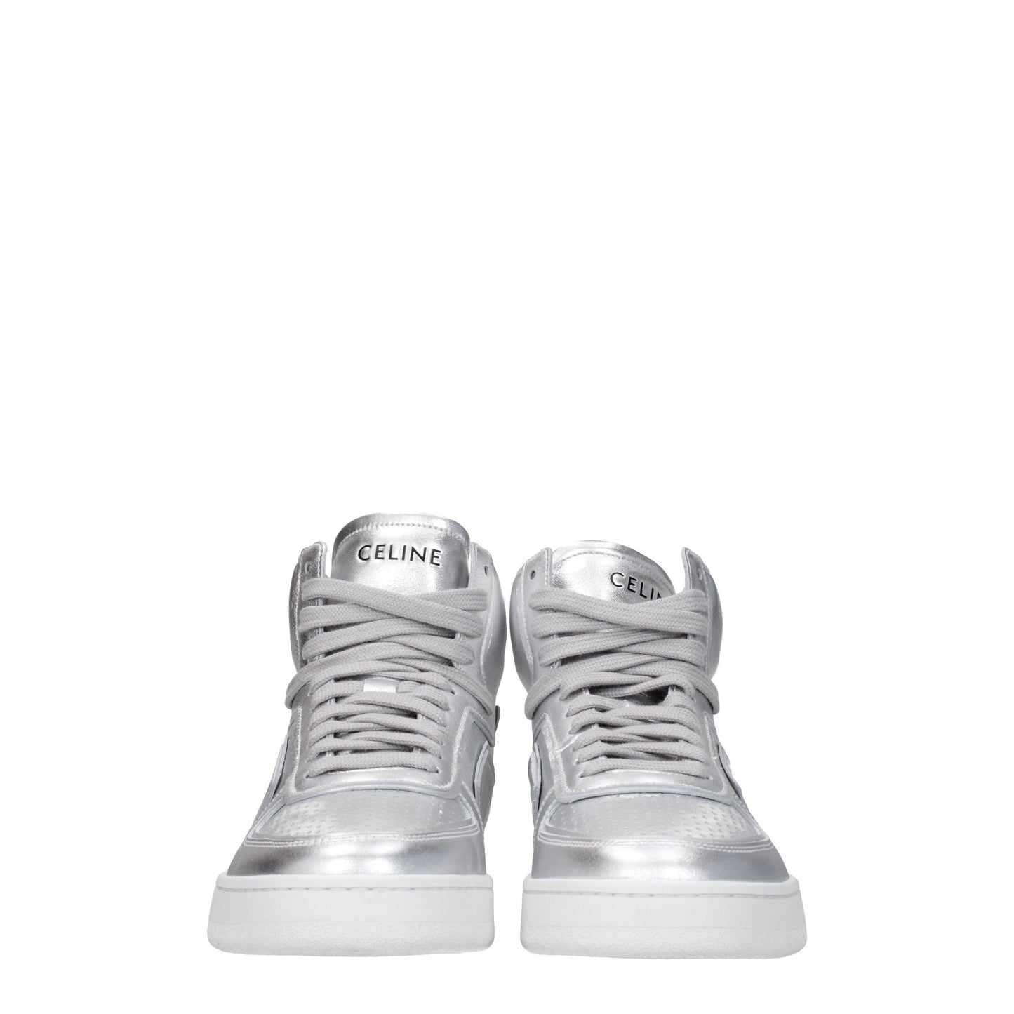 Celine Men's Sneakers in Leather Silver