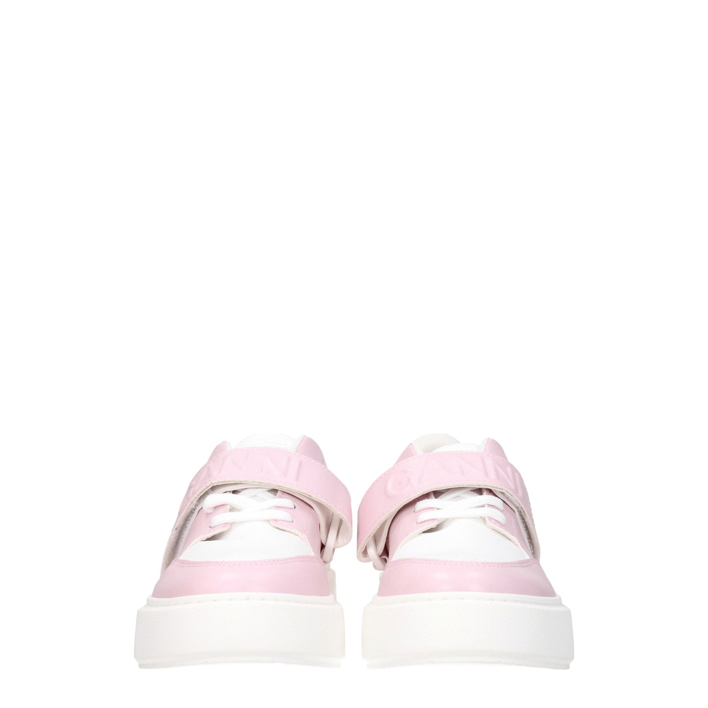 Ganni Women's Sneakers in Leather Pink/White