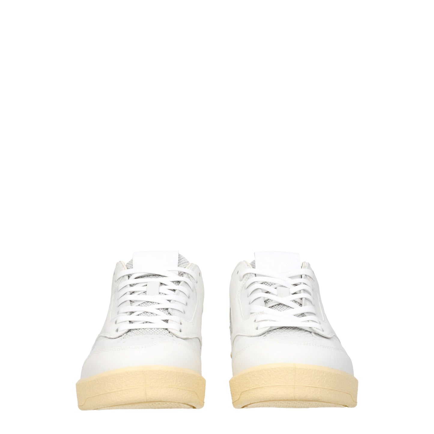 Jil Sander Men's Sneakers in Leather White/Light Grey