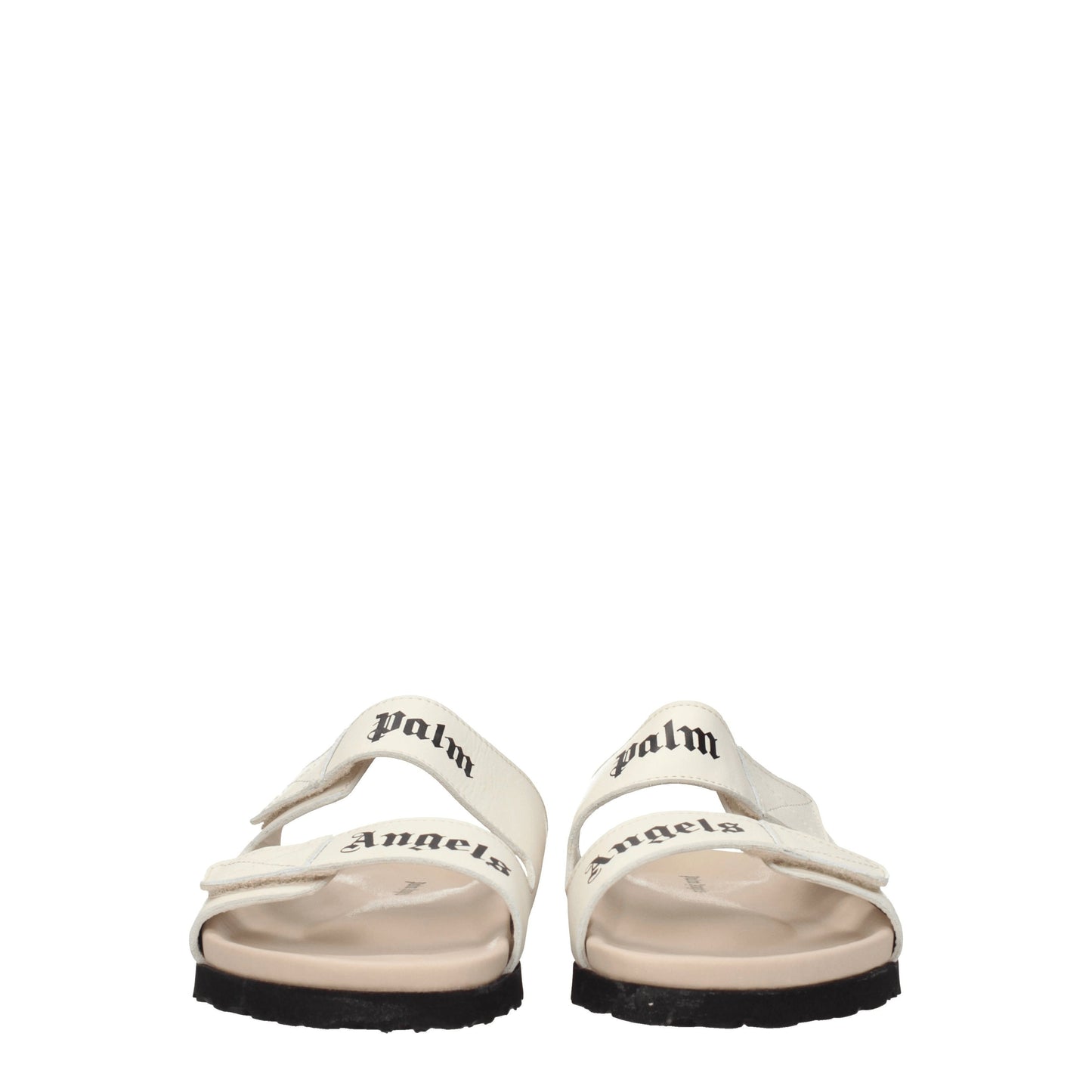 Palm Angels Sandals & Slippers Men Leather Beige/Black