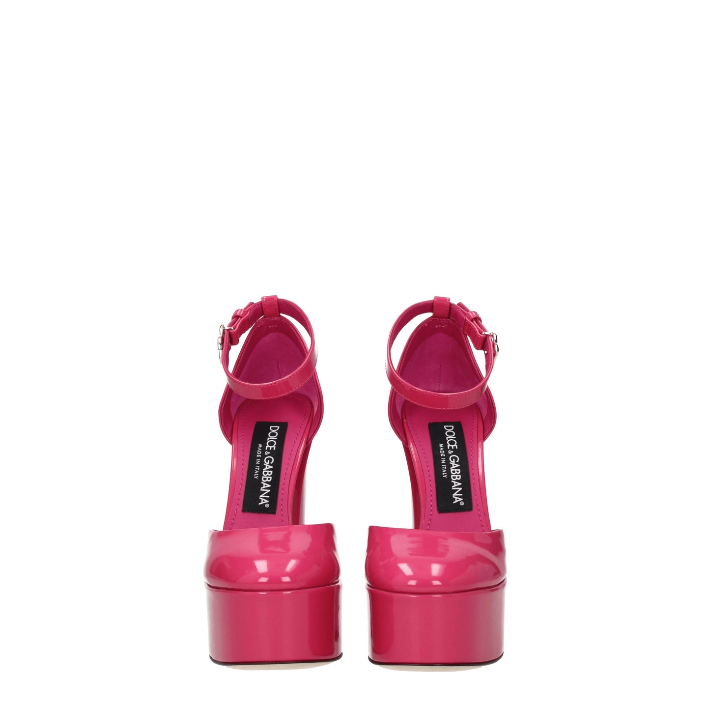 Dolce&Gabbana Women's Sandals in Patent Leather Pink/Geranium