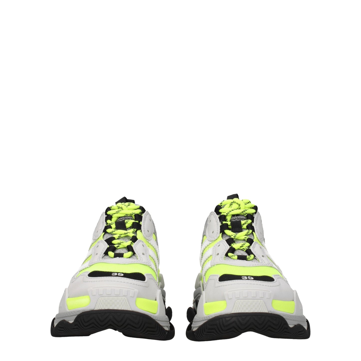 Balenciaga Men's Sneakers in Fabric  Gray/Fluo Yellow