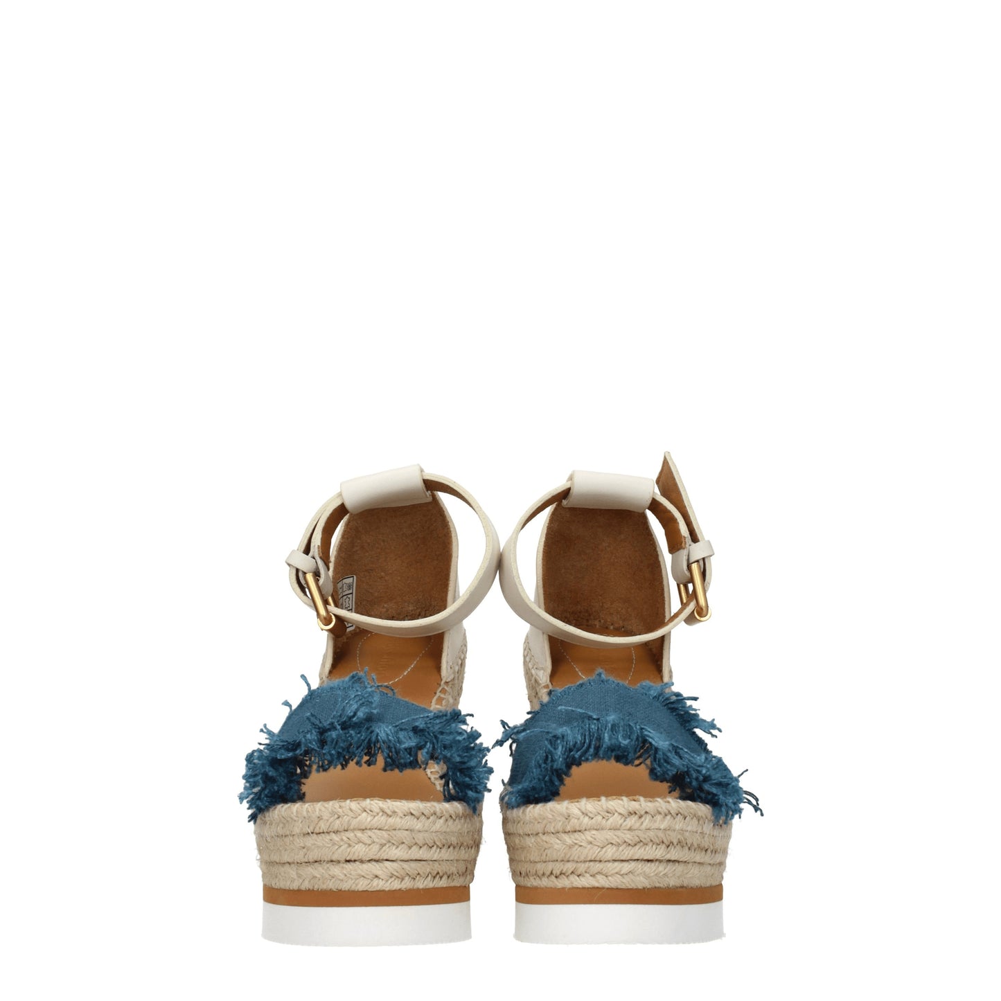 See by Chloé Women's Wedges in Leather Beige/Oil Blue