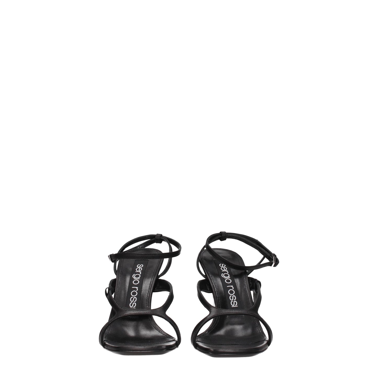 Sergio Rossi Women's Sandals in Leather Black/Transparent