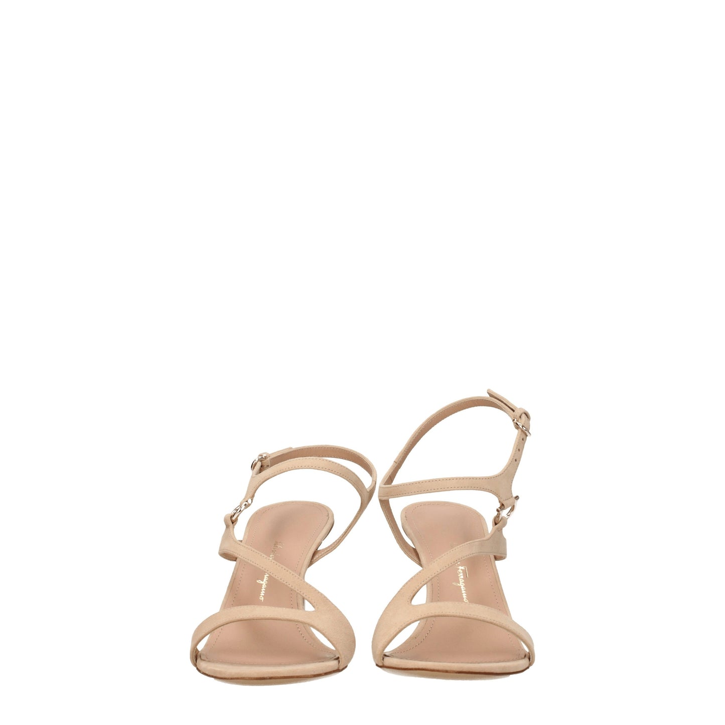 Salvatore Ferragamo Women's Sandals in Suede Beige/Amaretto