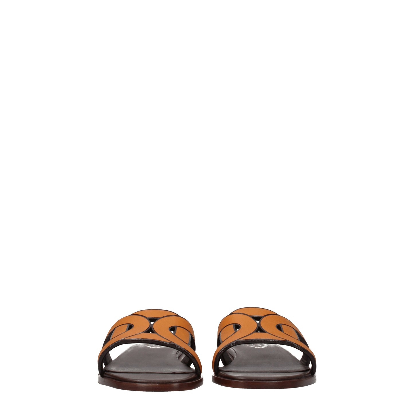 Tod's Women's Sandals & Slippers in Leather Orange/Dark Orange