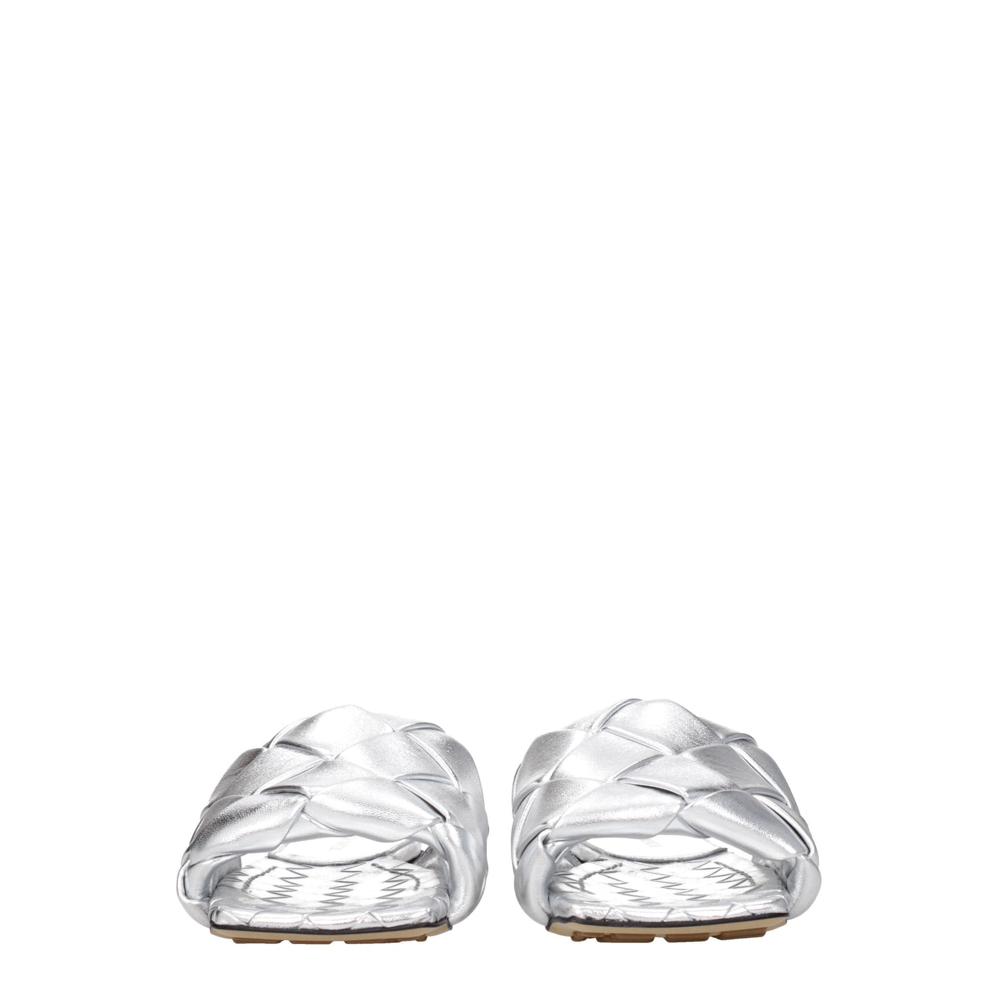 Bottega Veneta Women's Sandals & Slippers in Leather Silver