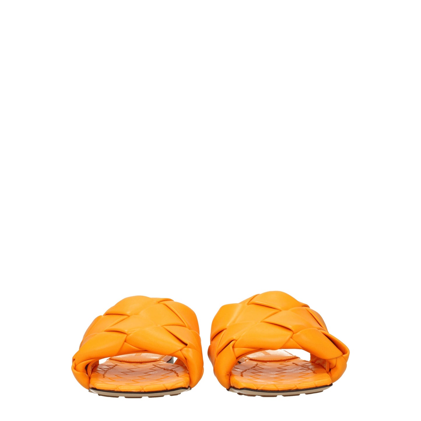 Bottega Veneta Women's Sandals & Slippers in Leather Orange/Mandarin