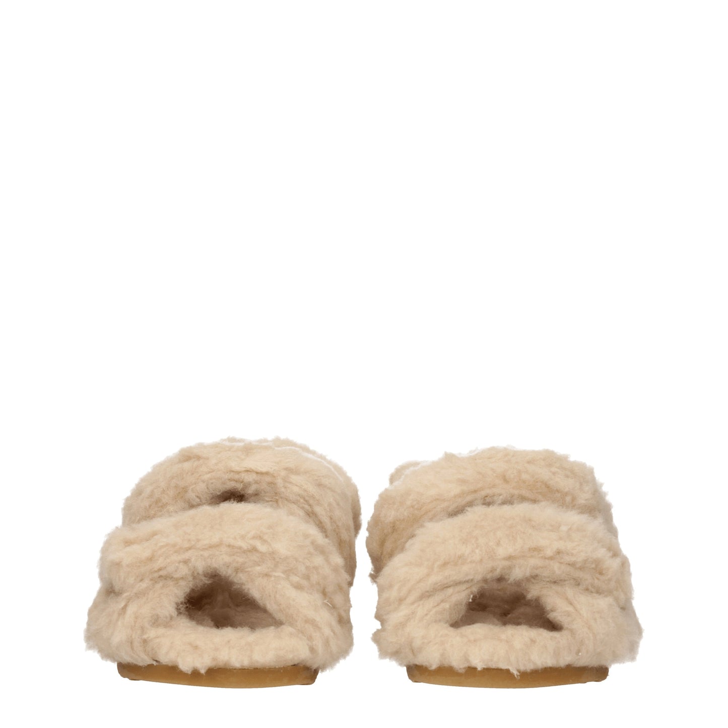 Max Mara Women's Sandals in Fur  Beige