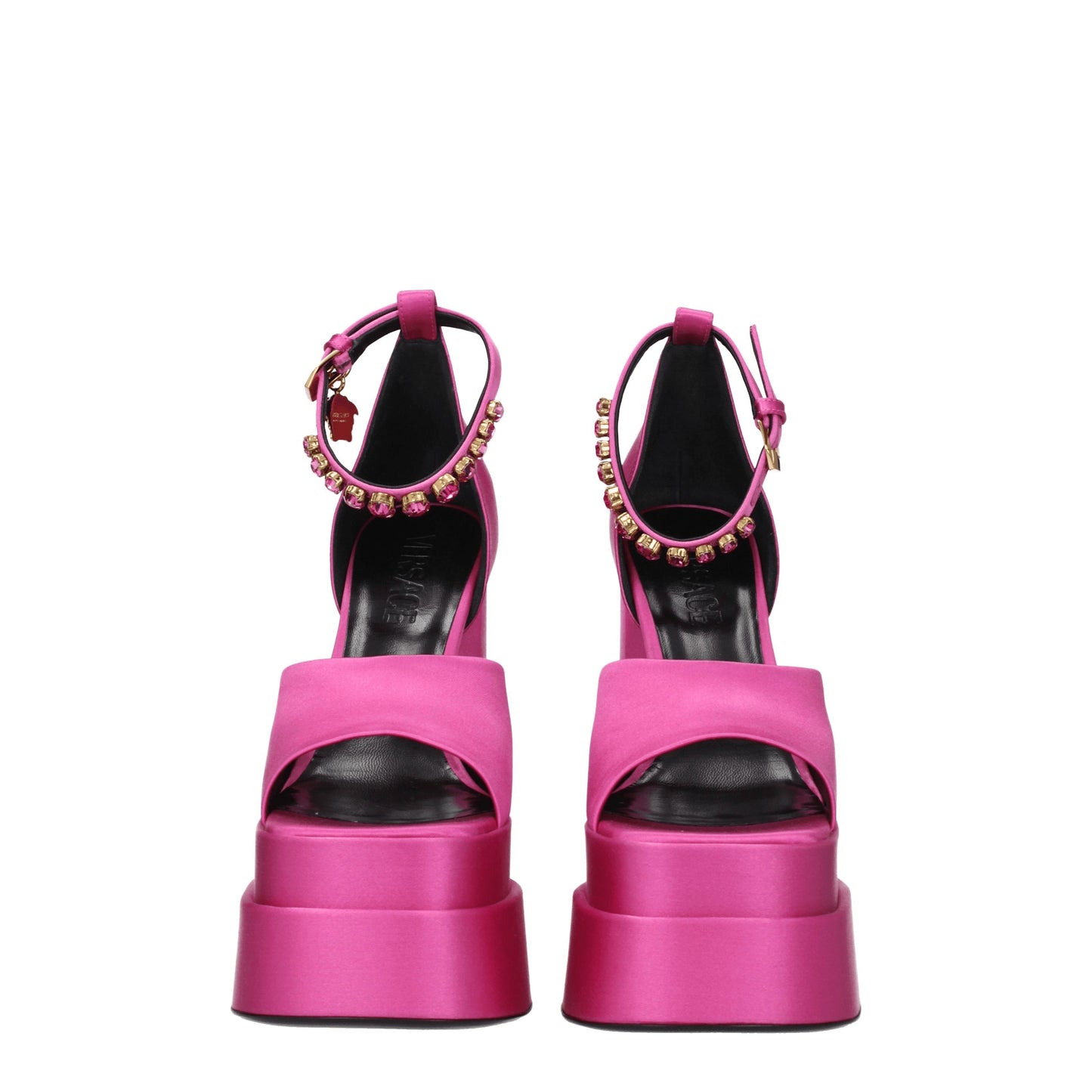 Versace Women's Sandals in Satin Fuchsia