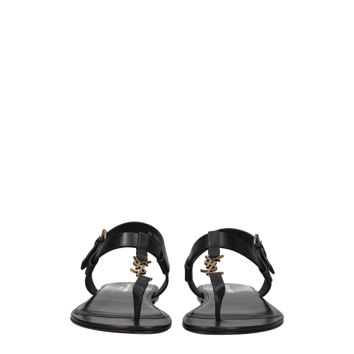 Saint Laurent Men's Sandals in Leather Black