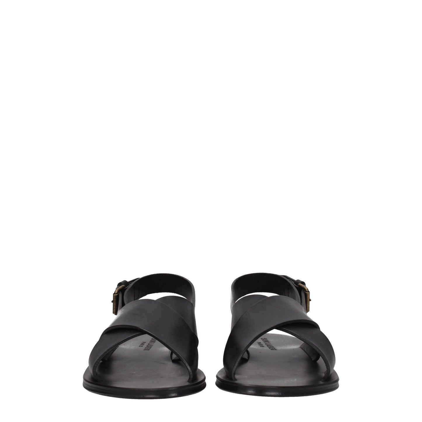 Saint Laurent Men's Sandals in Leather Black