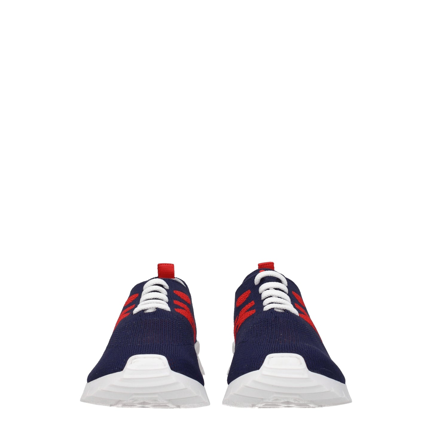 Kiton Men's Sneakers in Fabric  Blue/Red