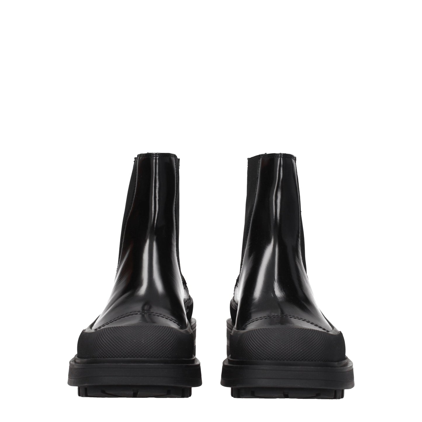 Alexander McQueen Men's Boots in Leather Black