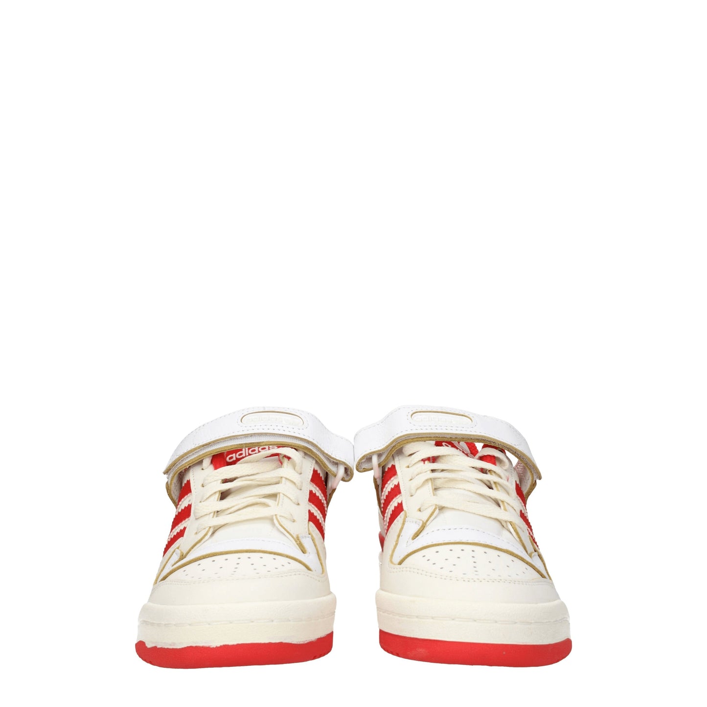 Adidas Men's Sneakers in Leather Beige/Red