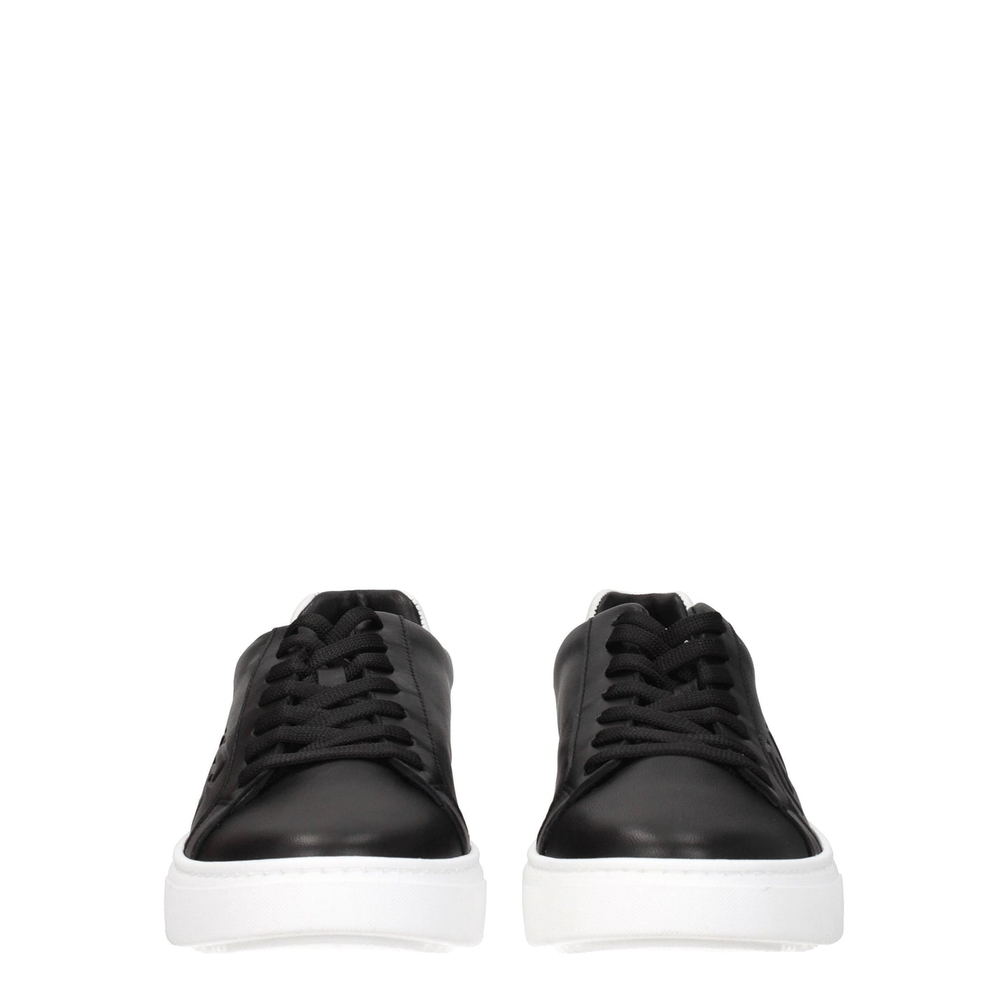 Cesare Paciotti Men's Sneakers in Leather Black/White