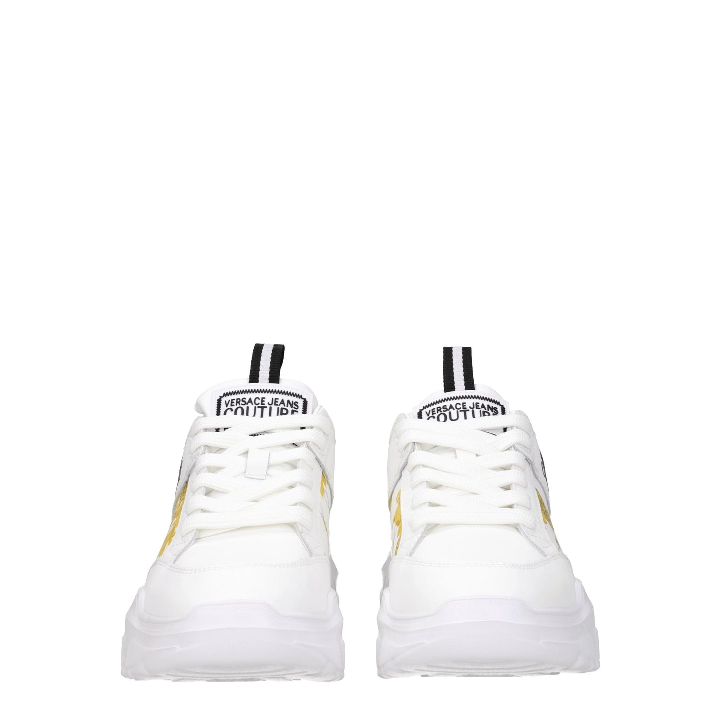 Versace Jeans Men's Sneakers in Leather White/Gold