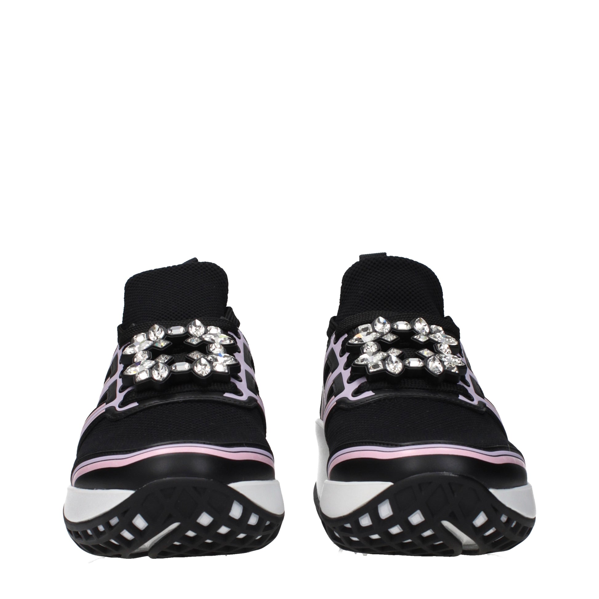 Roger Vivier Sneakers Women Fabric  Black/Lilac
