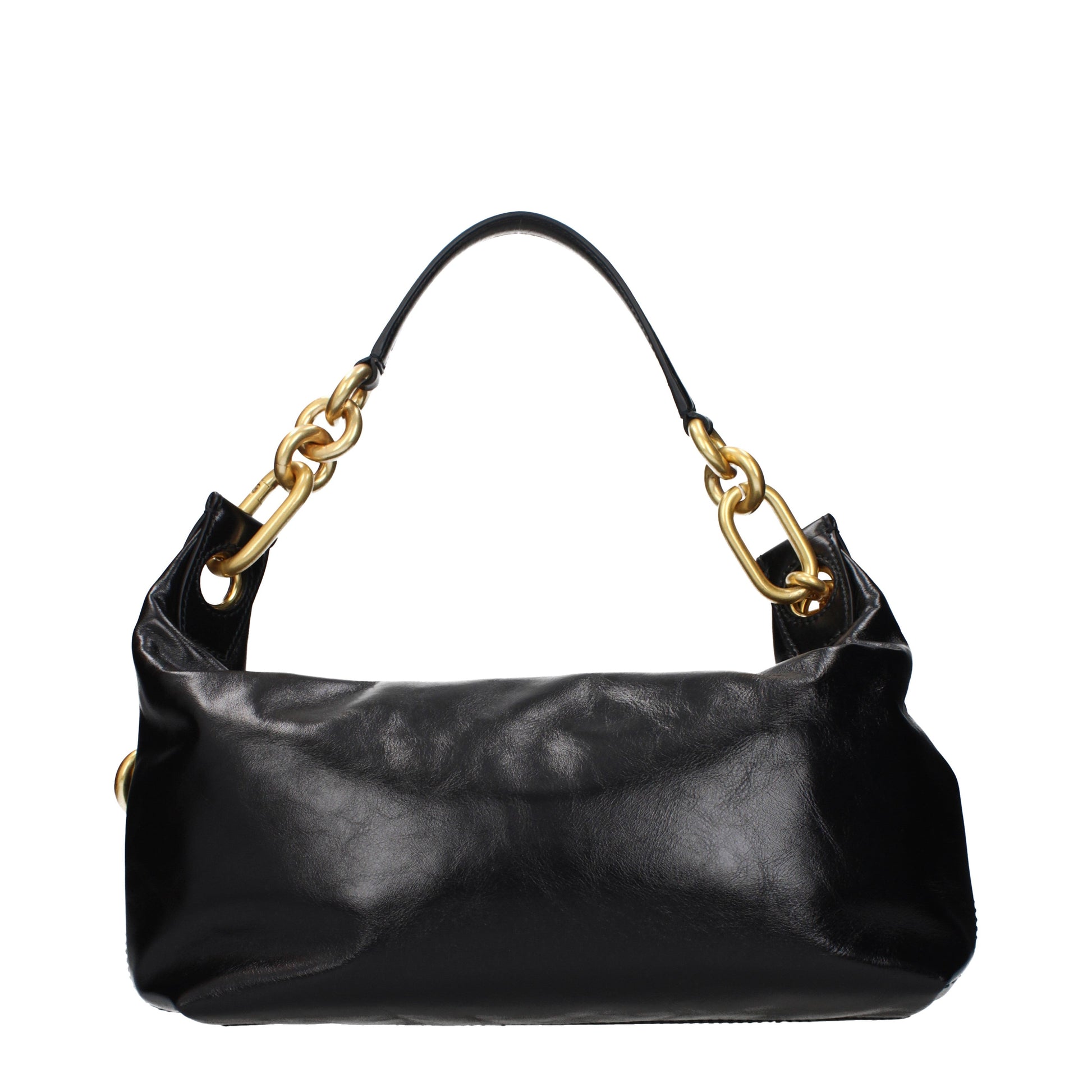 Balmain Shoulder Bags Women Leather Black
