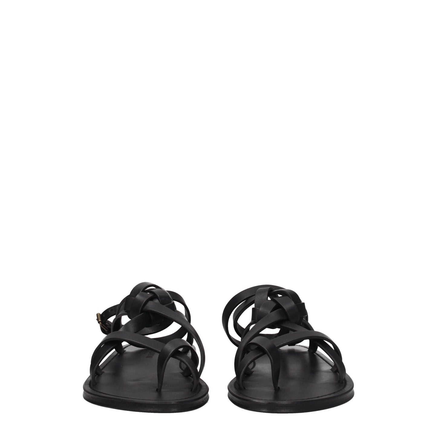 Saint Laurent Men's Sandals in Leather Black