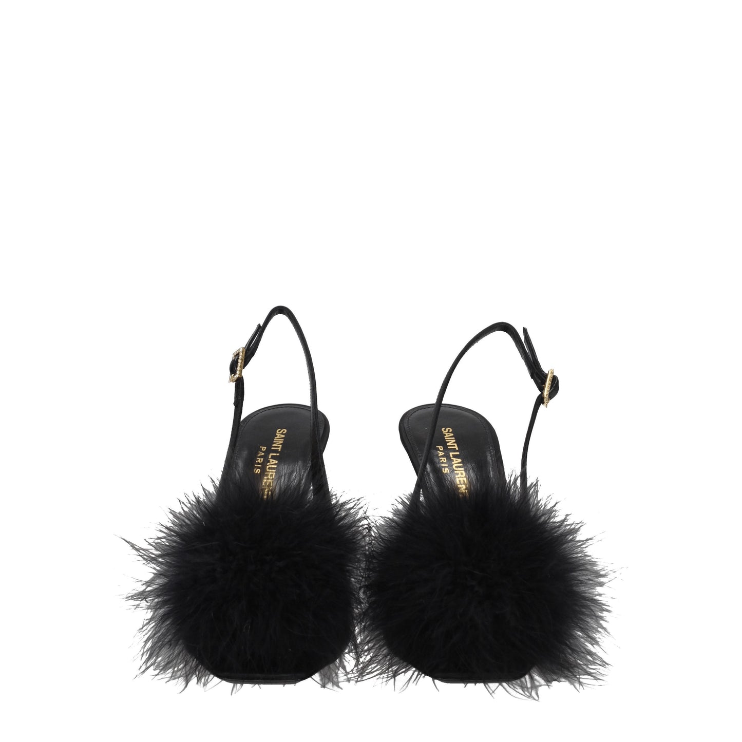 Saint Laurent Sandals Women Satin Black
