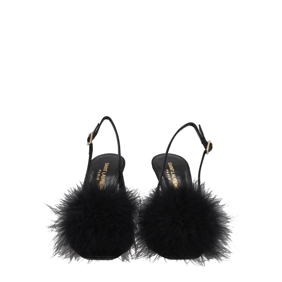 Saint Laurent Sandals Women Satin Black