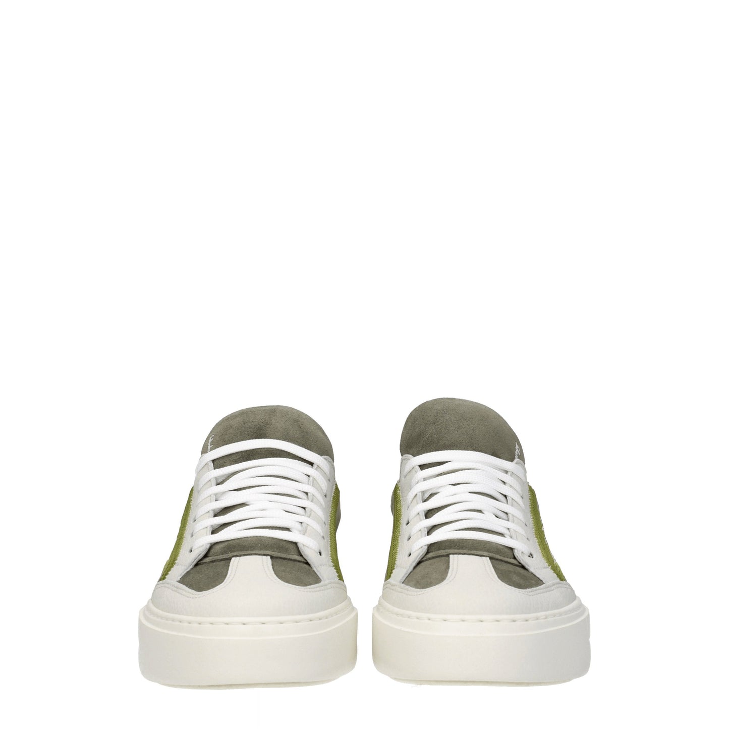 Salvatore Ferragamo Men's Sneakers in Suede Gray/Olive