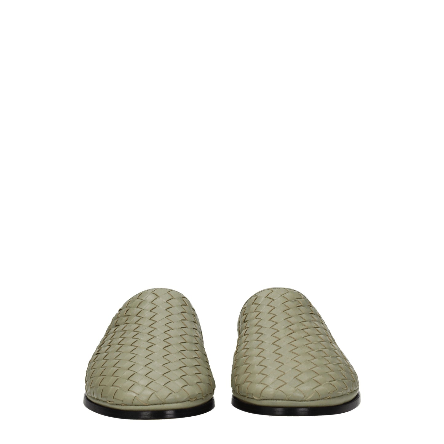 Bottega Veneta Sandals & Slippers Men Leather Green/Travertine