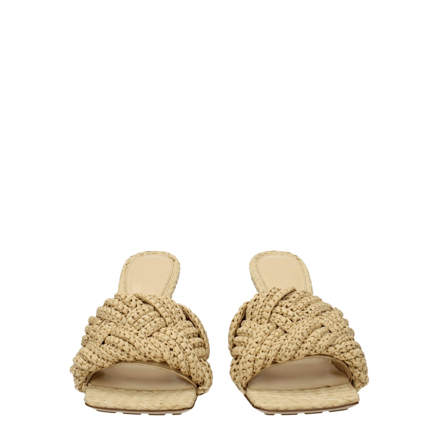 Bottega Veneta Women's Sandals in Raffia Beige/Brown Sugar