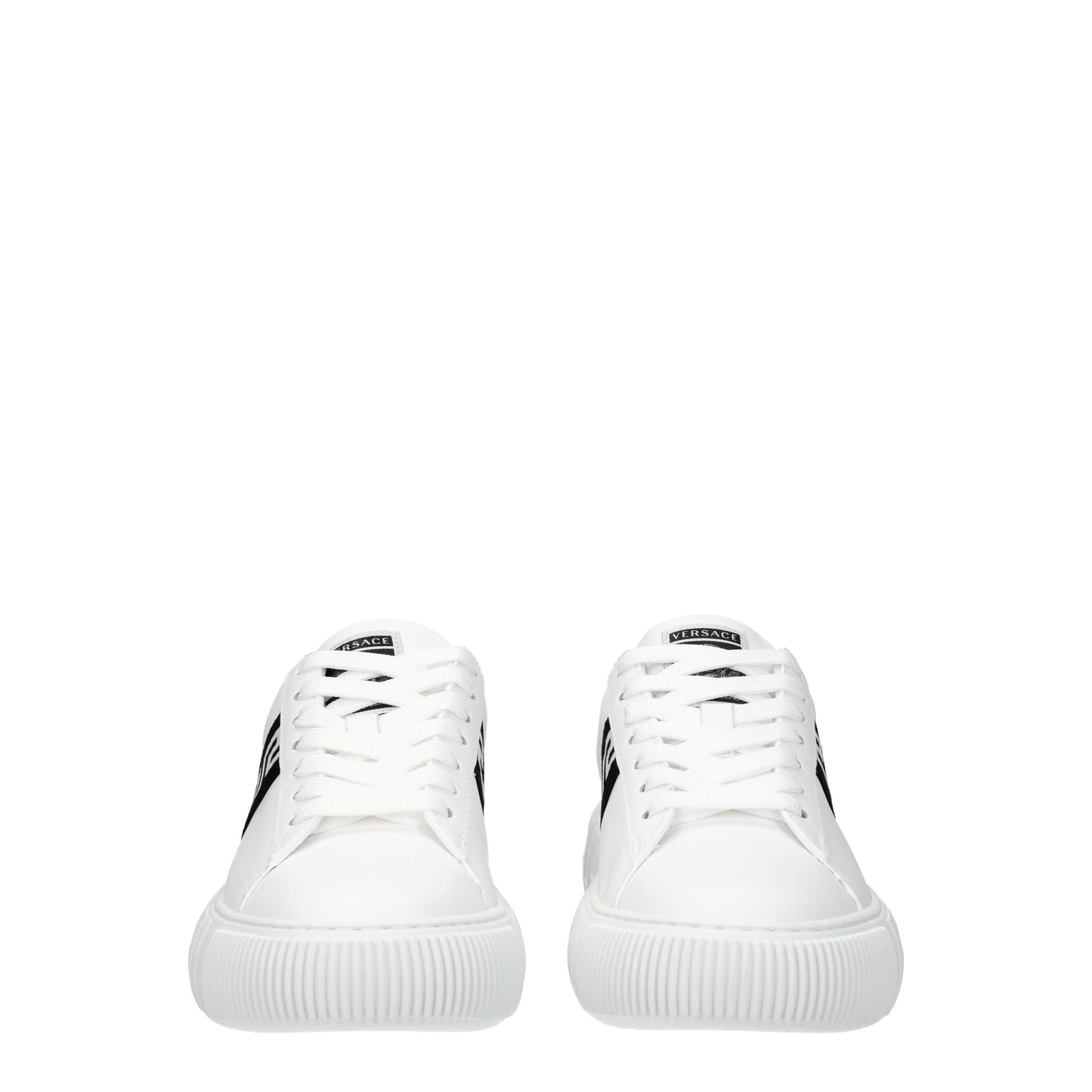 Versace Women's Sneakers in Leather White/Black