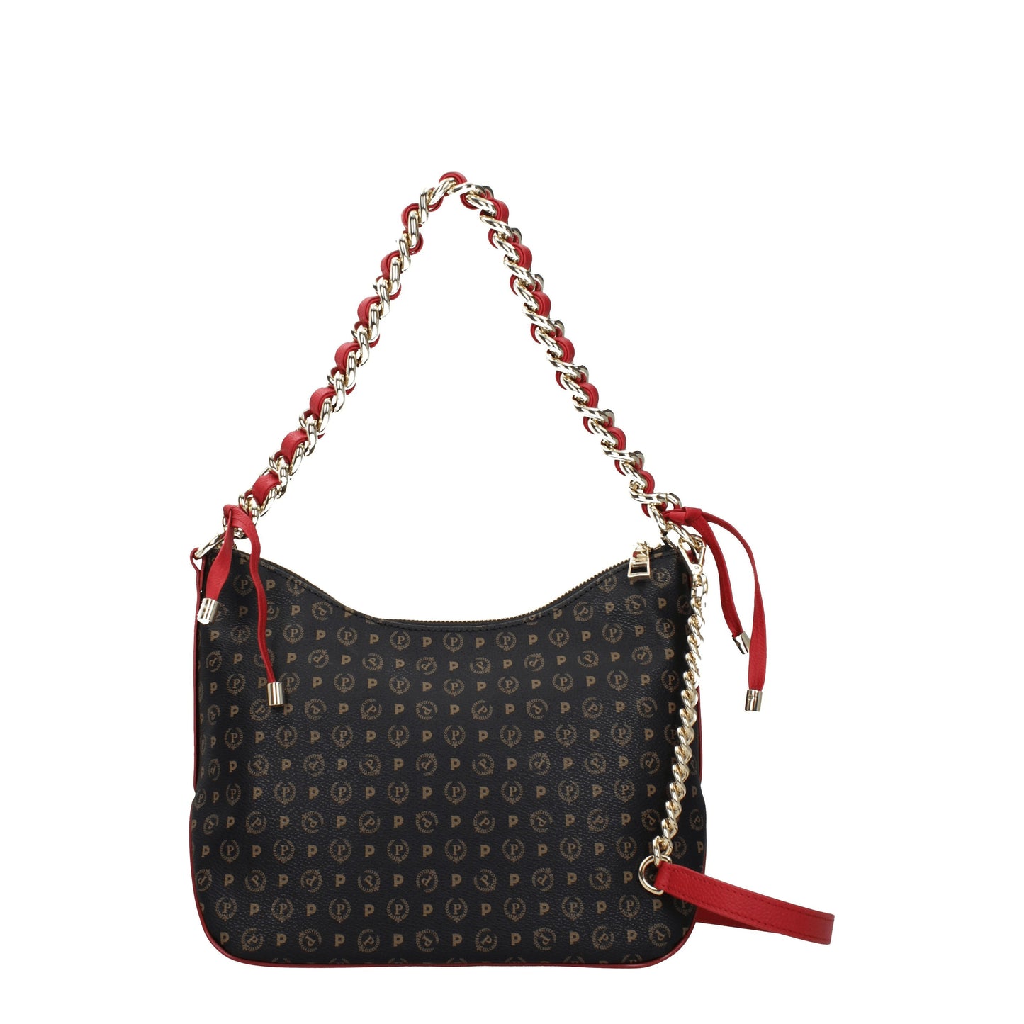 Pollini Shoulder Bags Women PVC Black/Lipstick