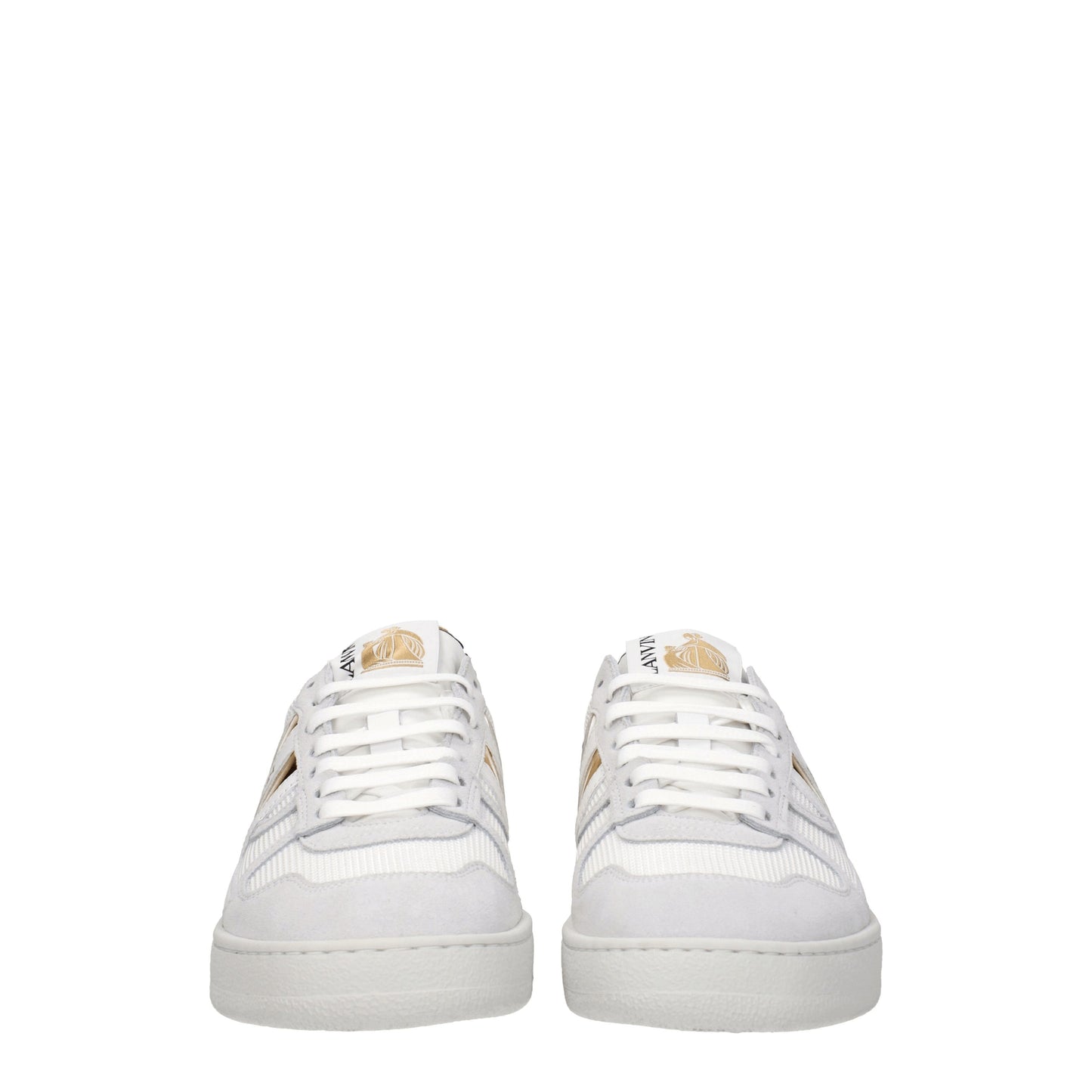 Lanvin Women's Sneakers in Fabric  White/Gold