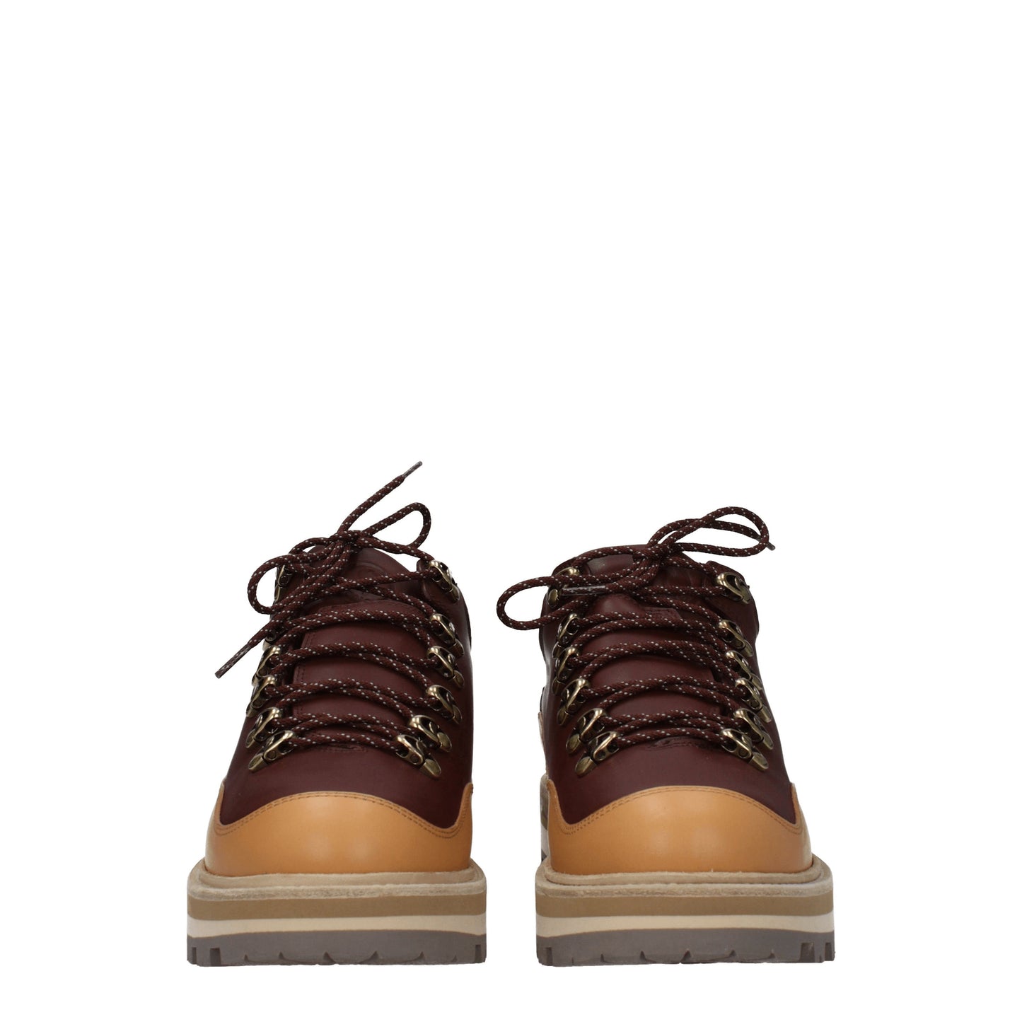 Moncler Men's Sneakers in Leather Brown