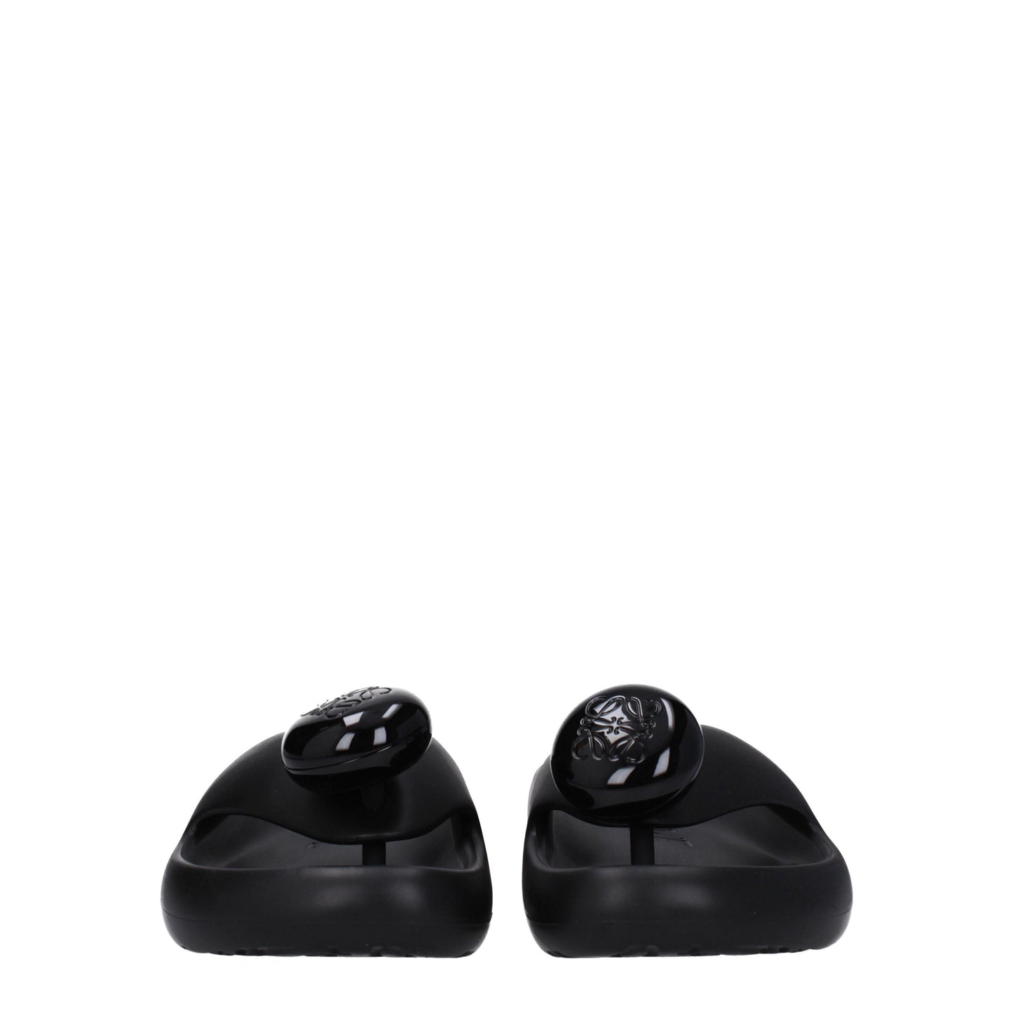 Loewe Women's Flip Flops in Rubber Black