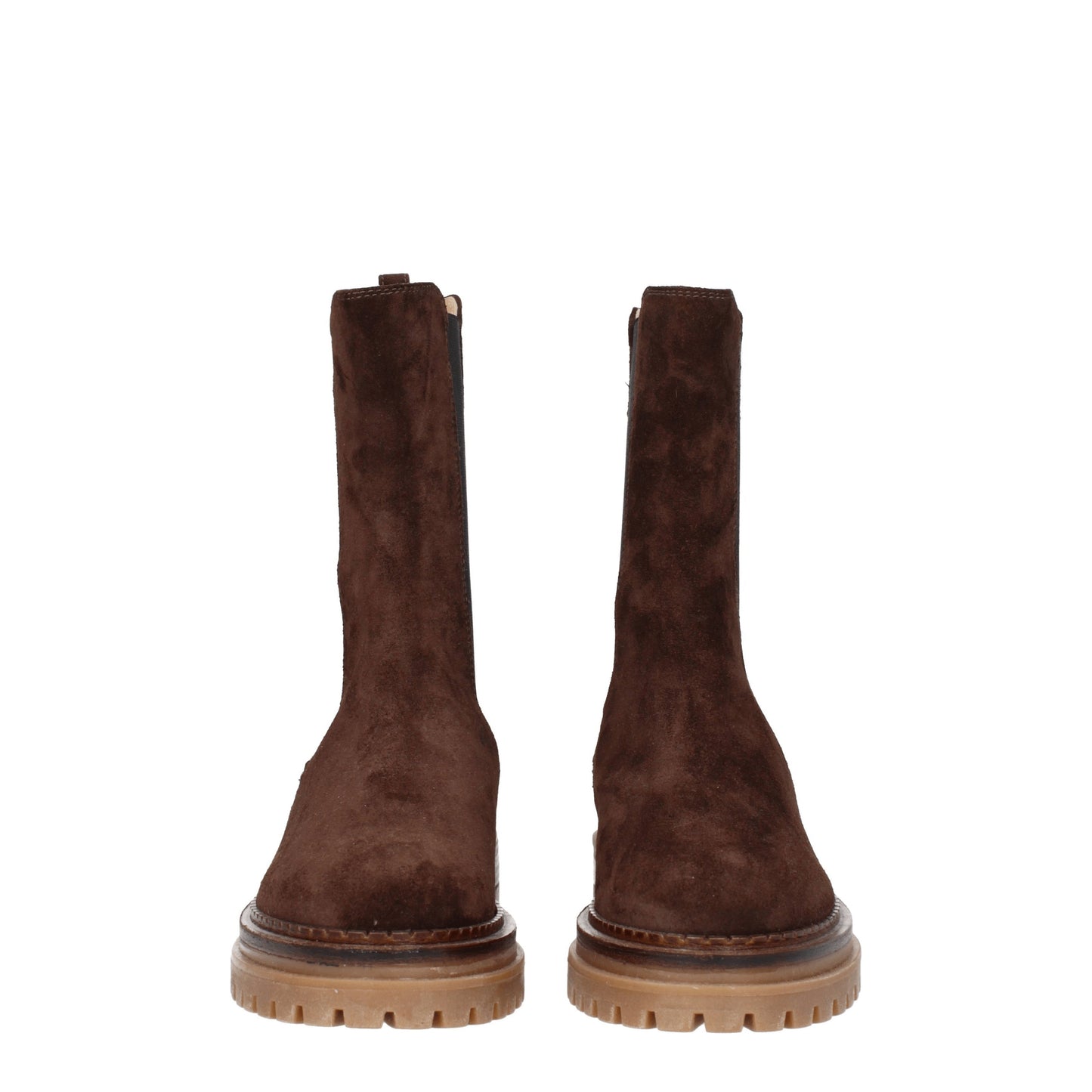 Sergio Rossi Women's Boots in Suede Brown/Dark Chocolate