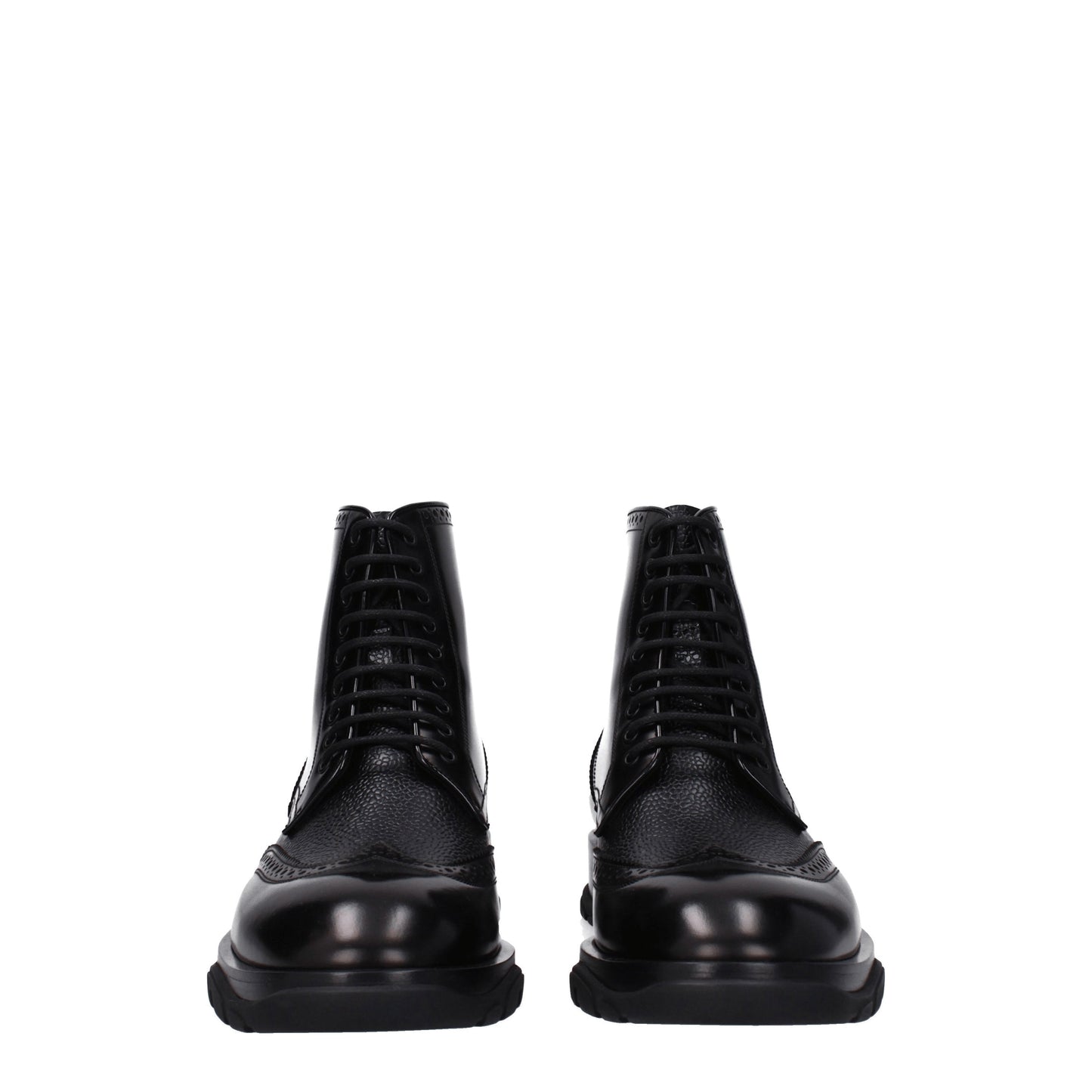 Alexander McQueen Men's Boots in Leather Black