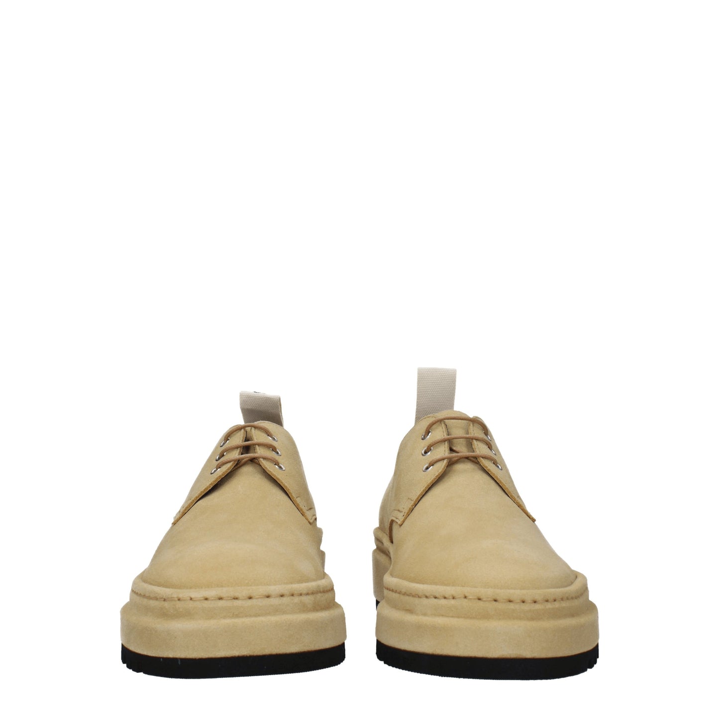 Jacquemus Men's Lace ups in Suede Beige/Light Beige