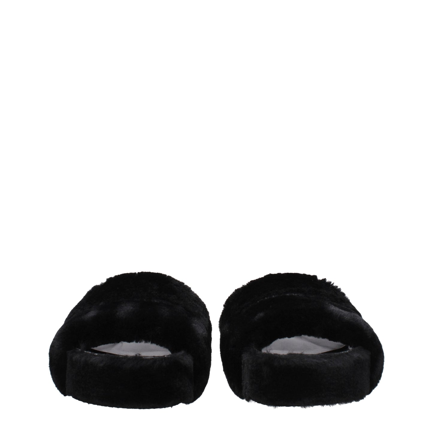 Stella McCartney Women's Sandals & Slippers in Eco Fur Black