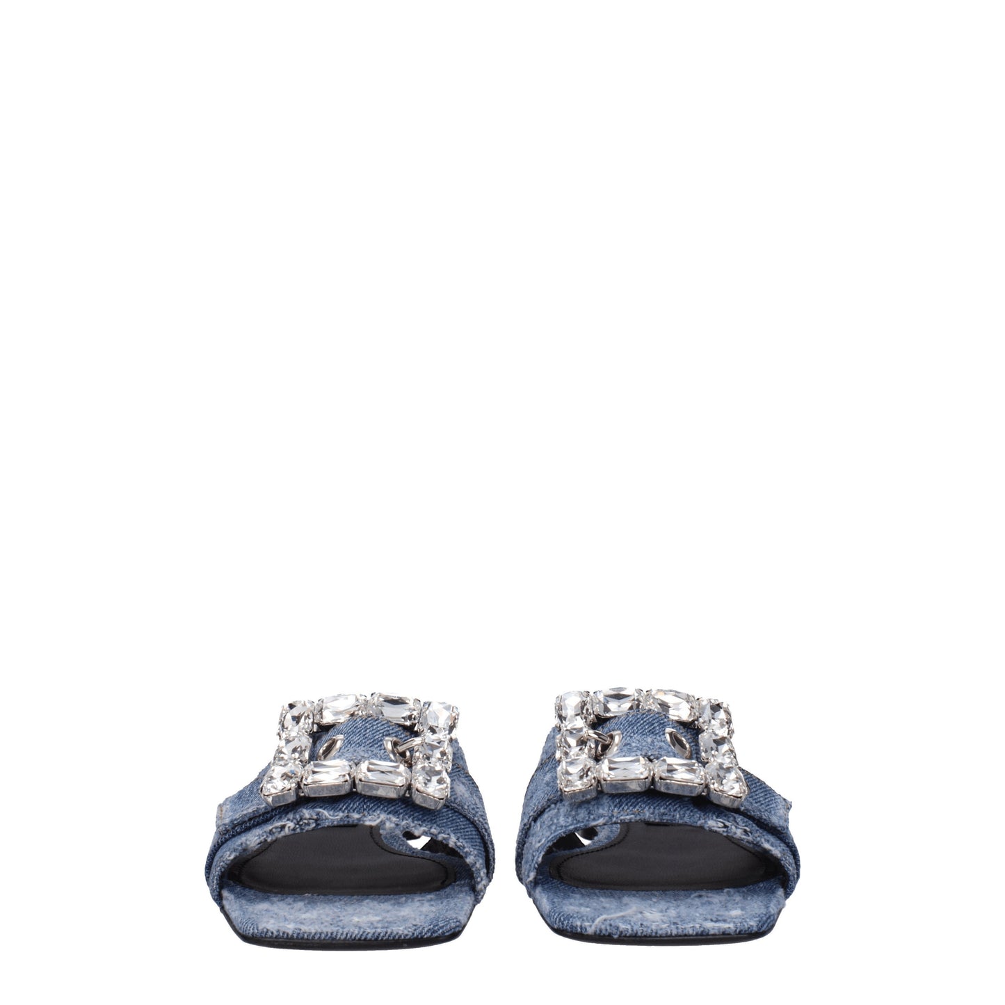 Dolce&Gabbana Women's Sandals & Slippers in Fabric  Blue/Denim