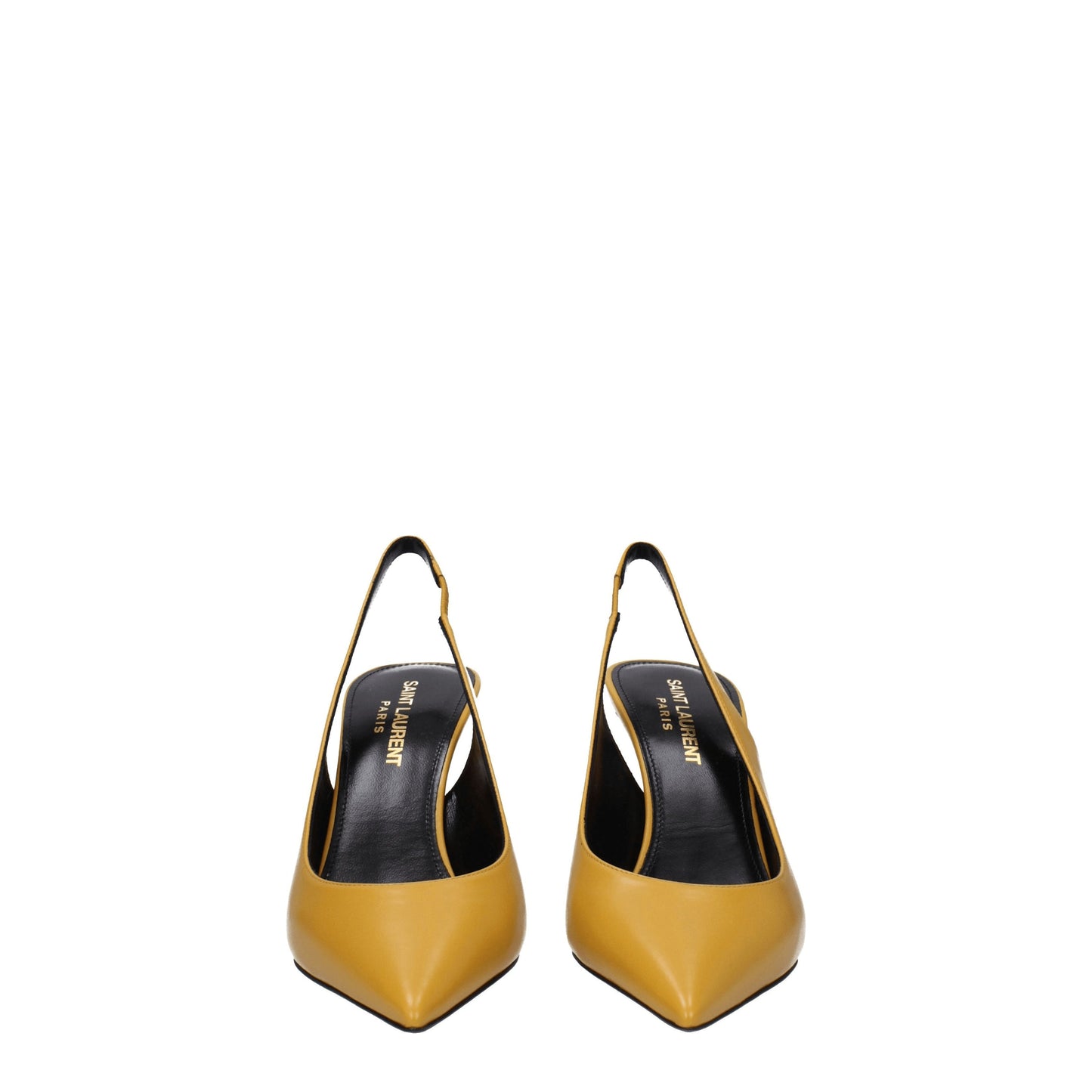 Saint Laurent Women's Sandals in Leather Yellow/Mustard