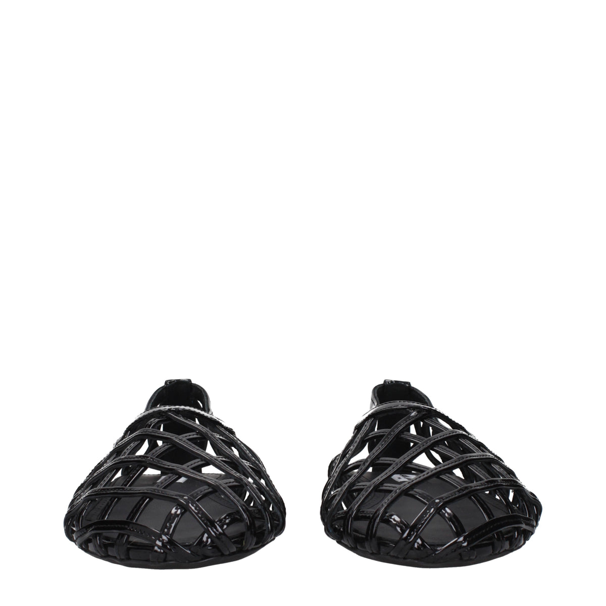 Alaia Ballet Flats Women Patent Leather Black