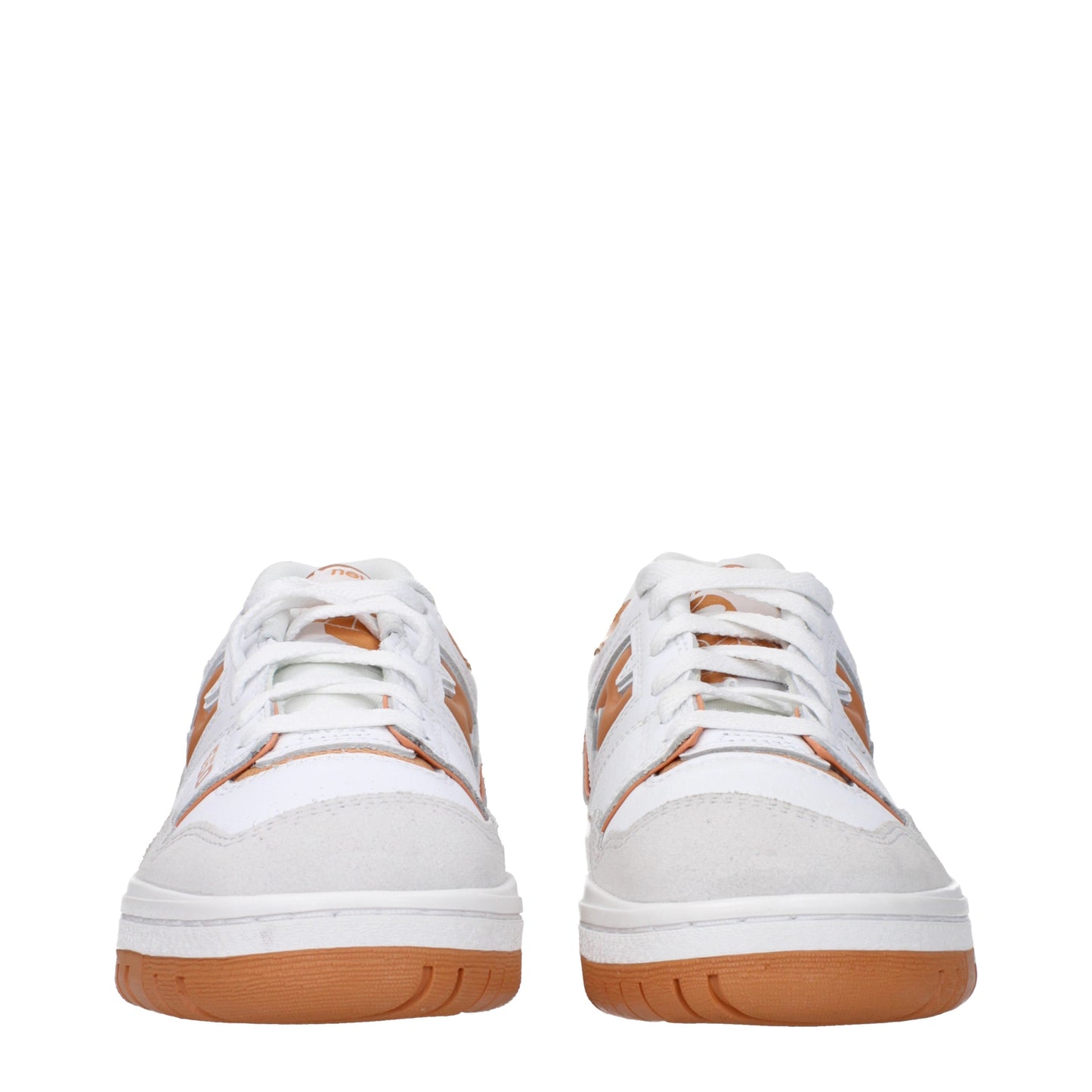 New Balance Men's Sneakers in Leather White/Light Brown