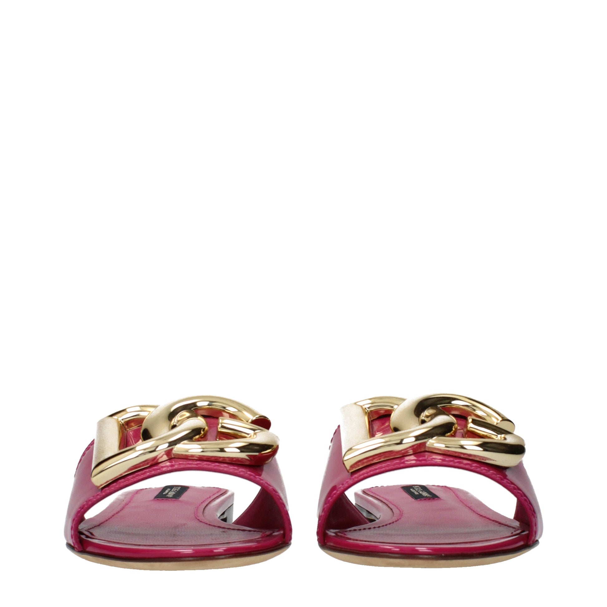 Dolce&Gabbana Women's Slippers and Clogs Patent Leather Fuchsia