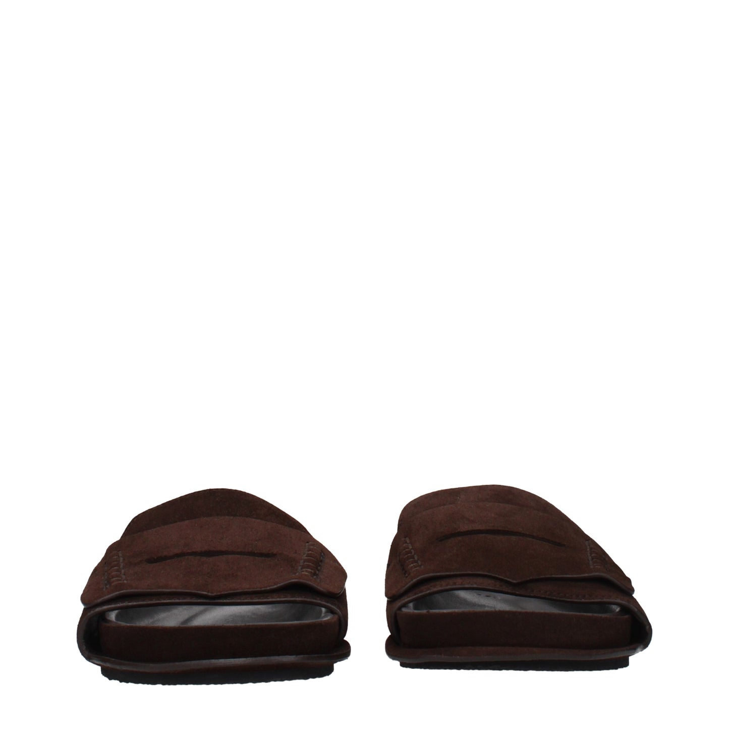 Jacquemus Slippers and Clogs Women Suede Brown/Dark Brown