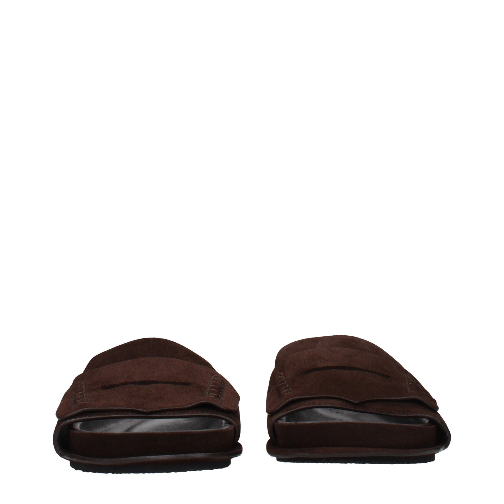 Jacquemus Slippers and Clogs Women Suede Brown/Dark Brown