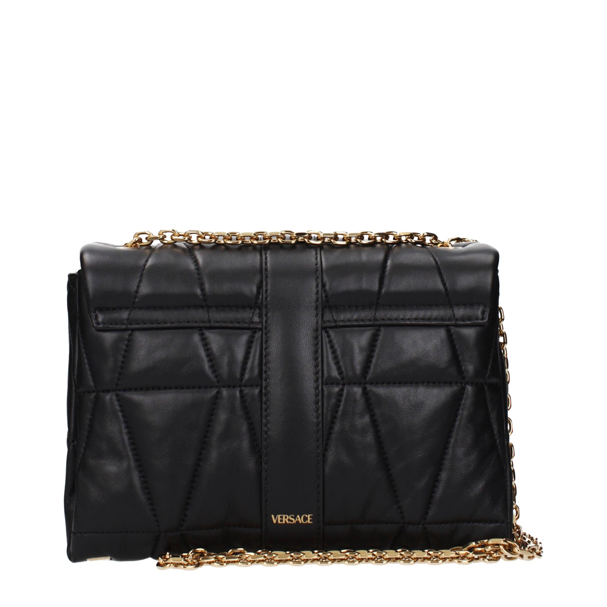 Versace Shoulder Bags Women Leather Black