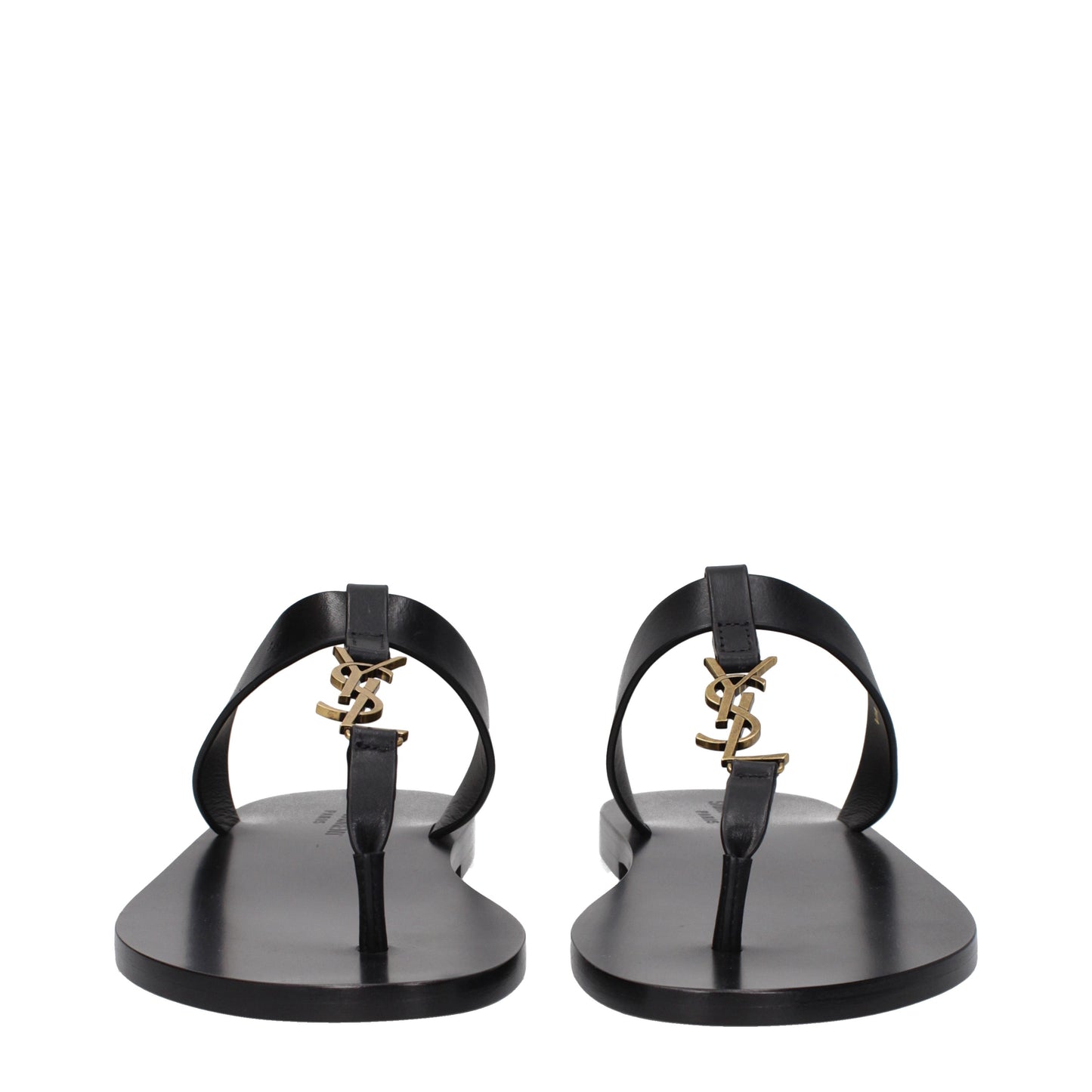 Saint Laurent Men's Sandals in Leather Black