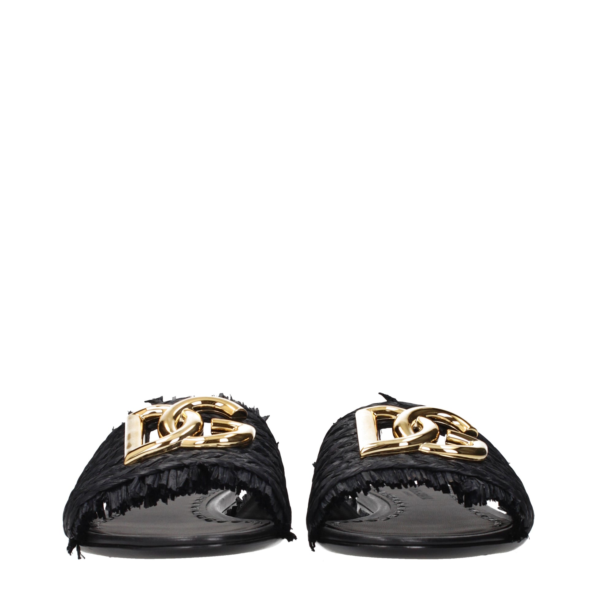 Dolce&Gabbana Slippers and Clogs Women Raffia Black